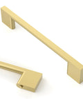 10 Pack 5 Inch Brushed Gold Cabinet Handles For Cupboards And Drawers, 128mm Long Kitchen Cabinet Hardware Pulls, top view