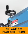 Built Like A Tank 24 Inch Metal Bead Roller With Variable Foot Pedal includes a fully-welded plate steel frame for stability.