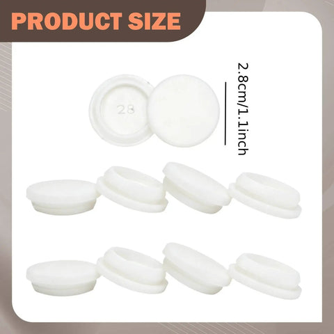 Beefy Silicone Hole Plugs For Round Holes All Weather Seal For Electrical Wiring Tear Resistant Waterproof Grommets 2.8cm size