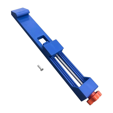 Adjustable Cutting Machine Base Guide And Circular Saw Guide Rail for precision wood and tile cutting, durable blue clamp visible