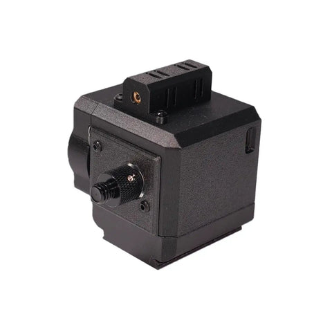 Star Tracking Equatorial Mount With Dual-Screw Steel Shaft For Rock-Solid Stability, shown in detailed black finish