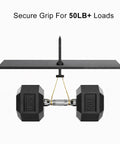 50LB dumbbell demonstrating Universal Nylon Cable Tie Buckle Must Have Kit For Cars With One Way Locking Zipper Clips secure grip