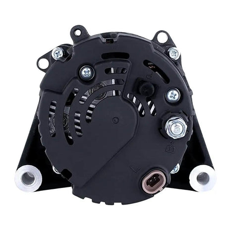 Back view of 12V Marine Alternator Replacement For Inboard Sterndrive 75 Amp Valeo OEM 3884950 Fitment For GM 3.0Glm 4.3Gxi 5.0Gl 5.7Gi 8.1Gxi Marine Engines A0002655300 A0002655301 showcasing fan vent and connection points.
