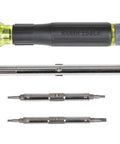 14-In-1 Electronic Precision Screwdriver Kit With 8 Tips Slotted Phillips And Tamperproof Torx Bits And 6 Nut Drivers, Black/Yellow