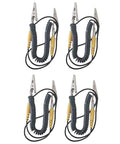 Heavy Duty ESD Grounding Cable With Locking Alligator Clips Retracting Anti Static Test Lead For Electronics Workbench, set of four test leads.