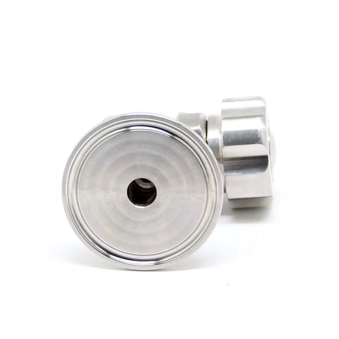 QiiMii 1.5-inch SS304 stainless sampling valve clamp end, front view, 2-pack