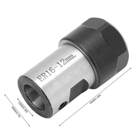 Collet Chuck Holder Kit For CNC Milling Lathe Set With 40L Collet Block And ER16A Straight Shank Adapter, 12mm Spindle Clamp Bar