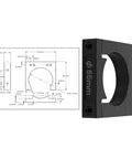 Heavy Duty Aluminum Motor Bracket For Engravers 52 65 80mm Center Hole Spindle Holder Mount Kit with 65mm specification diagram
