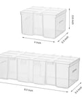 Clear detachable compartments from Detachable 16 Section Toolbox With 13.5 Inch Removable Toolbox Dual Sided Storage For Screws Nuts Bolts And Small Tools Heavy Duty Plastic Organizer For Garage Home Workshop Grab And Go Ready
