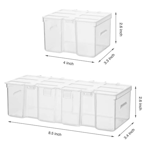 Clear detachable compartments from Detachable 16 Section Toolbox With 13.5 Inch Removable Toolbox Dual Sided Storage For Screws Nuts Bolts And Small Tools Heavy Duty Plastic Organizer For Garage Home Workshop Grab And Go Ready