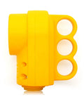 Side view of yellow NEMA 6 50R Receptacle Replacement 50 Amp 250 Volt 3 Wire Grounded Heavy Duty Power Cord Outlet with handle