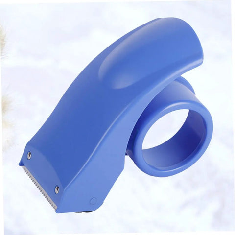 Rock Solid Heavy Duty Tape Dispenser Cutter With Ergonomic Grip And Sharp Steel Blade For 5 Cm Packing Tape in blue color.