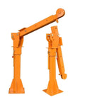 Heavy Duty Half Ton Vehicle Mounted Engine Hoist Slick Electric Truck Crane in orange, designed for easy garage use.
