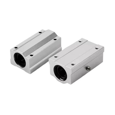 Heavy Duty Linear Motion Ball Bearing Slider Block Bushing SC20LUU Slick Rail Glide; aluminum housing, for CNC machines and 3D printers.
