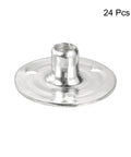 Badass M6 Brad Hole Tee Nuts 24 Pack Heavy Duty Carbon Steel Round Base Screw In T Nuts with flanged female thread.