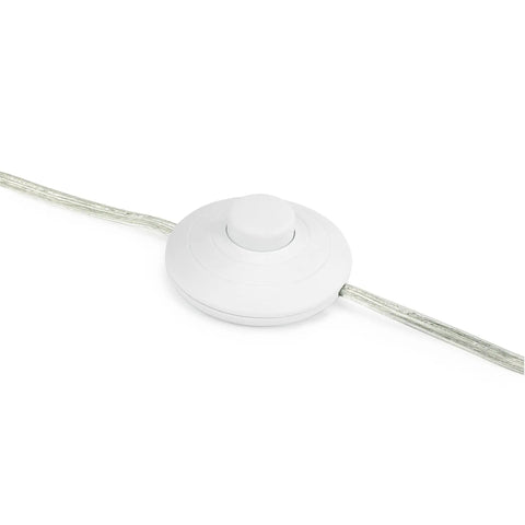 On/off switch of Mid Century Modern Curved Floor Lamp Over Sofa 74 Inch Tall Sleek Chrome Standing Lamp With Adjustable Shade For Living Room Reading Light LED Bulb Not Included