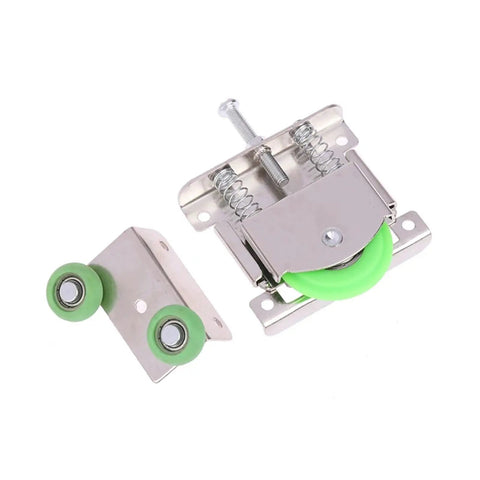 Awesome Aluminum Alloy Sliding Mirror Door Roller Assembly Kit Includes Steel Housing Ball Bearings Convex Plastic Wheel Wardrobe Pulley set