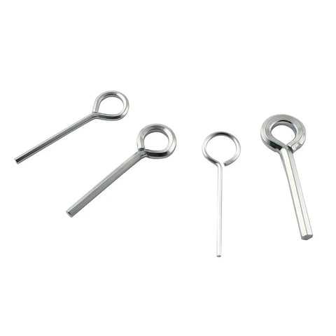 5 in 1 Ring Allen Wrench Set With 5/64 1/8 5/32 And 7/32 Inch Sizes, Solid Nickel Plated Steel