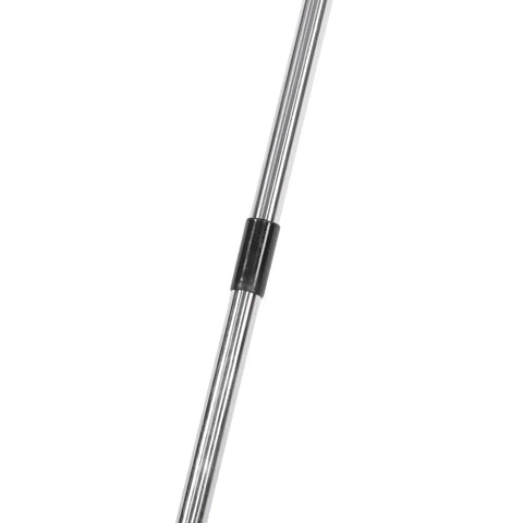 Adjustable Paint Roller Featuring Built In Splatter Guard For Ceilings And Walls No Fuss Long Reach Handle, steel pole close-up.