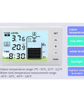 Wireless Ultrasonic Water Tank Level Gauge With Temperature Sensor, Liquid Level Meter And Depth Indicator With Time Display