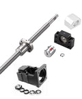 CNC Ballscrew Kit SFU RM2510 Plus Linear Guide Rail HGH25 2900mm with ball screw nut, BK BF20 end supports, coupler, nut housing, motor bracket.