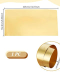 Pro Grade Brass Sheet 12 Inch By 6 Inch 0.01 Millimeter Thickness Shim Stock With Film Attached For Models Crafts And Repairs