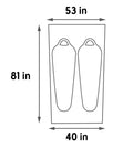Diagram of Grand Mesa 2 Footprint for Tent Lightweight Water Resistant Ground Cloth Built for Grand Mesa 2 Person Tent 81x53 in