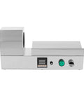 Fast Heat Electric Bottle Sleeve Shrinker Machine With Digital Temp Control For Wine Capsules Up To 70 Millimeters side view showing controls and stainless steel design.