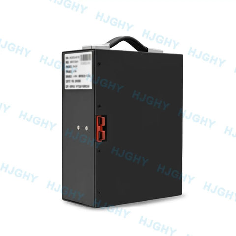 High Performance 48V Lithium Forklift Battery Pack With Smart Cell Protection And No Memory Effect For Electric Transporters And Heavy Duty Work Trucks, side view, compact design