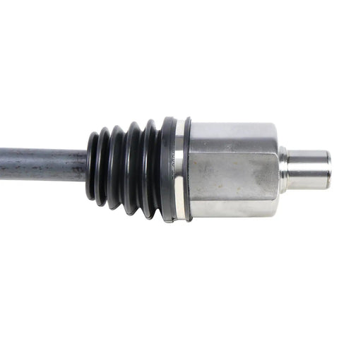Rock Solid Cv Axle Shaft Assembly For Left Front Driver Side Direct OEM Fitment showing metal shaft and rubber boot detail.