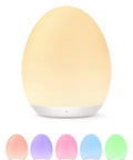 Rechargeable Egg Night Light For Baby And Kids With 7 Colors Changing Mode Stepless Dimming And Easy Touch Control Includes 1 Hour Timer