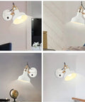 Modern Plug In Wall Sconce Featuring Adjustable C Shade And Easy Peasy Mount Kit Delivers Super Chic Living Room And Bedroom Vibe With Flexible E27 Bulb Support For Your Spot shown in multiple angles on different walls.