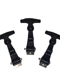 Heavy Duty Rubber Hood Latch For Genie Boom Lifts, set of three flexible latches, designed for S60, S65, S80, S85, S100, S125.