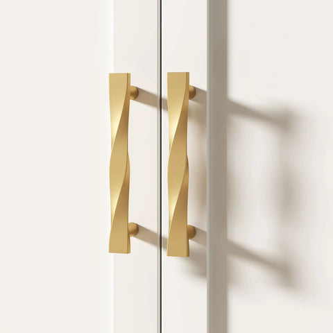 Heavy Hitter Gold Cabinet Pulls 20 Pack With 3 Inch Hole Centers And Hefty Zinc Alloy Drawer Handles For Kitchen Renovations That Mount With No Sweat And Bring Killer Swag To Your Cabinet Doors on white cabinets.