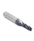 Roughing End Mill HSS Square Nose 4 Flute Fine Tooth Bit Three Eighths Inch Shank One Quarter Inch Cutting Diameter Pro Grade Titanium Coated