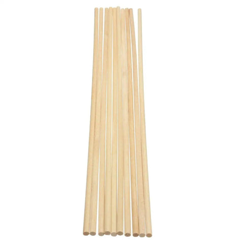 Premium Quality Top Shelf Wooden Lollipop And Cake Pop Sticks, Quarter By 12 Inch Smooth Craft Rods, the Real Deal For Baking, Candy Making And Wedding Centerpieces 50 Count Pack, nine smooth wooden sticks