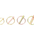 Heavy Duty Lynch Pin Set 50 Pack 65Mn Spring Steel Yellow Zinc Plated Annular Safety Pins for Farm Equipment