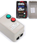 Magnetic Motor Starter For Three Phase Motors Seven And A Half Horsepower 220 To 240 Volt With Overload Protection, casing open view