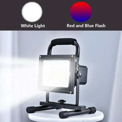 JUDYSSY Led Floodlight 200W Led Floodlight with Remote Control emitting white light, adjustable angle, suitable for outdoor use.