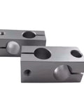 Optical Axis Cross Clamp Fixed Support For Parallel Vertical Connection Locking In Steel With Reducing Cross And Double Hole 12mm
