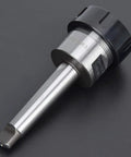 CNC Milling Tool Holder With MTA2 Shank And ER32 Collet Chuck, High Speed Steel, shown on dark background