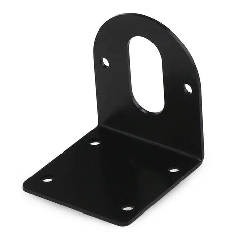 Black heavy-duty motor mounting bracket for 550 545 540 DC motors, rust-resistant electroplated steel with M3 and M4 holes.