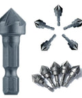 2 Pcs 90 Degree Countersink Drill Chamfer Bits With 1 Quarter Inch Hex Shank For Woodworking And Carpentry Angle Point Bevel Cutter