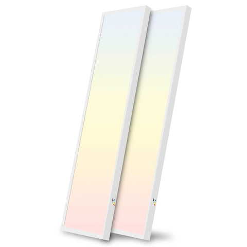 Lit 1x4 LED Flat Panel Light 4800 Lumens 48W Dimmable Edge Lit Ceiling Fixture With 3000K 4000K 5000K CCT Built In Driver For Kitchen Garage Office