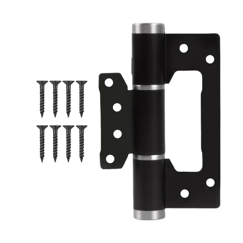 Black Slick Concealed Auto Door Hinges With Aluminum Alloy Build Easy Self Closing For Home Improvement Low Profile Durable And Quiet