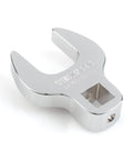 3/8 Inch Drive Crowfoot Wrench, Shiny Steel, Shows Size and Drive Hole for Auto Projects
