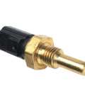 Professional Grade Engine Coolant Temperature Sensor Straight Shooter Design For Heavy Duty Vehicles with brass body and black connector.