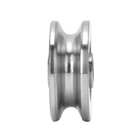 Set Of 10 V1804 2RS V Groove Ball Bearings 4X18X8MM Guide Rail Rollers showing precise steel guide roller side view.