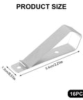 16 Pack Universal Car Visor Clips For Garage Door Remotes, Silver Snap On Mounts For Most Remotes, Easy Installation, Durable Visor Accessories