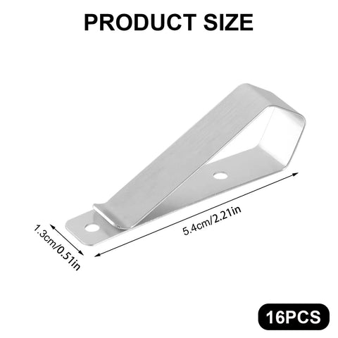 16 Pack Universal Car Visor Clips For Garage Door Remotes, Silver Snap On Mounts For Most Remotes, Easy Installation, Durable Visor Accessories